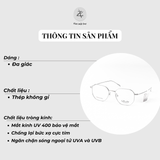 Gọng kính Velocity VL23582 dáng đa giác thép không gỉ chính hãng fullbox