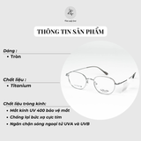  Gọng kính Velocity VL285105 dáng tròn titanium chính hãng fullbox 