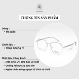  Gọng kính Velocity VL23570 dáng lục giác thép không gỉ chính hãng fullbox 