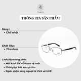  Gọng kính RayBan 0RX6527D dáng chữ nhật kim loại chính hãng fullbox 