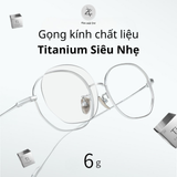 Gọng kính Zay Eyewear 9109 dáng đa giác titanium phong cách Hàn Quốc