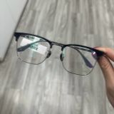  Gọng kính Zay Eyewear 22221 dáng vuông nửa khung Titanium phong cách Hàn Quốc 