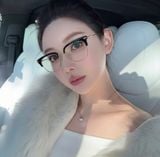  Gọng kính nửa khung CH SLUNTRADICTION dáng vuông titanium cao cấp 