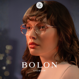  Gọng kính Bolon BA6065 dáng oval titanium chính hãng fullbox 