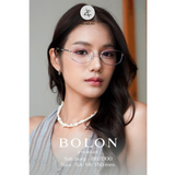 Gọng kính Bolon BB7000 dáng lục giác titanium chính hãng fullbox