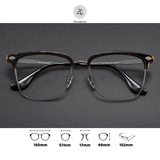 Gọng kính nửa khung Chrome Hearts CH5543 dáng vuông titanium cao cấp fullbox 