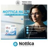  Tròng kính Chống ánh sáng xanh Siêu mỏng 1.56 1.60 1.67 1.71 Nottica Italy Blue Control Asp SHMC chính hãng 