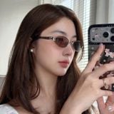  Gọng kính Gentle Monster Cali dáng oval kim loại cao cấp fullbox 