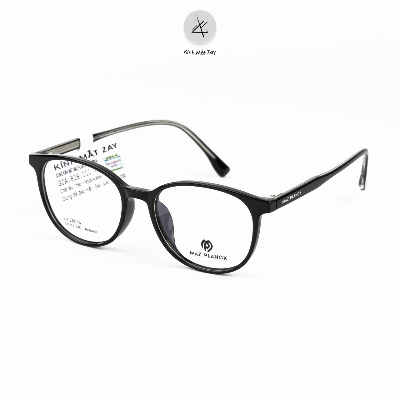  Gọng kính MAZ PLANCK LV28014 dáng tròn nhựa TR90 dẻo chính hãng 