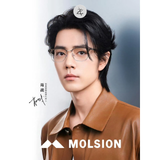 Gọng kính nửa khung Molsion MA6006 dáng vuông nhựa acetate & titanium chính hãng fullbox