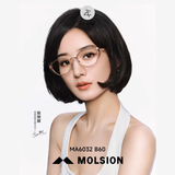 Gọng kính Molsion MA6032 dáng mắt mèo nhựa acetate & titanium chính hãng fullbox