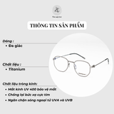 Gọng kính Montblanc MB0052O dáng đa giác titanium cao cấp fullbox 