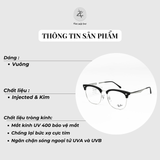  Gọng kính nửa khung RayBan 0RX7318D dáng vuông Injected & Kim loại chính hãng fullbox 