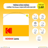  Tròng kính Chống tia UV Siêu mỏng 1.56 1.60 1.67 Kodak Mỹ FSV Asph UV400 Clean&Clear chính hãng 