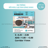  Đa tròng Zinmy KTS Freeform Đổi màu Khói Lọc ánh sáng xanh 1.56 Freesight Blue Protect chính hãng 