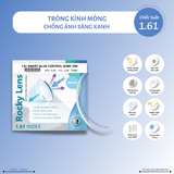 Tròng kính Rocky Lọc ánh sáng xanh thông minh Mỏng 1.61 ASP Smart Blue Control chính hãng