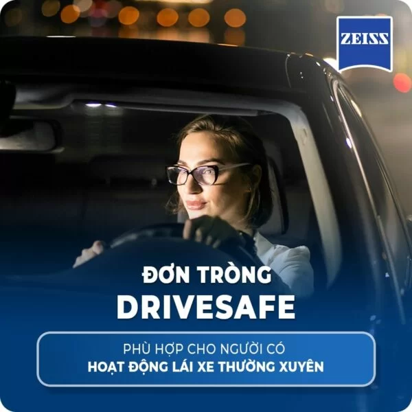  Tròng kính ZEISS UVProtect - DuraVision DriveSafe Lái xe chống phản quang Chống tia UV chính hãng (ĐẶT ĐÁNH) 