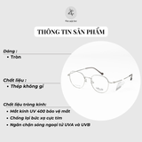  Gọng kính Velocity VL23537 dáng tròn thép không gỉ chính hãng fullbox 