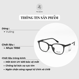 Gọng kính Velocity VL23622 dáng vuông nhựa TR90 chính hãng fullbox