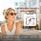 Tròng kính Đổi màu Smart Lọc ánh sáng xanh Rocky màu Nâu hổ phách MR-8 hạn chế vỡ 1.61 ASP Canada chính hãng