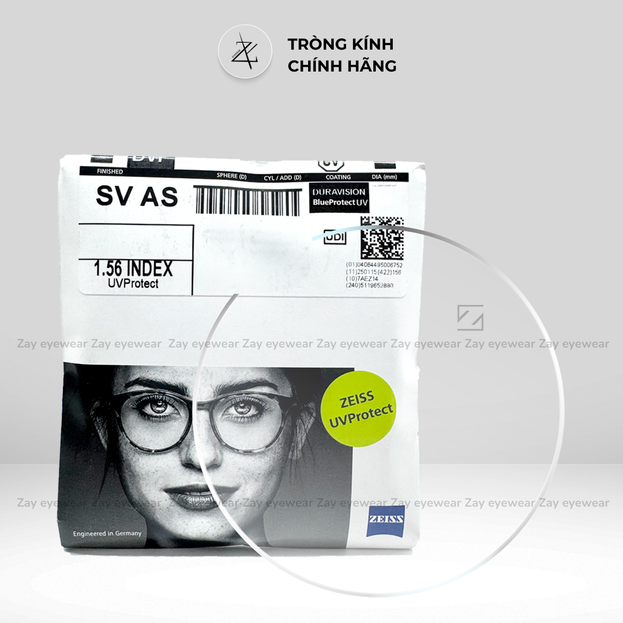  Tròng kính ZEISS UVProtect - DuraVision BlueProtect Lọc ánh sáng xanh Chống phản quang cao cấp chính hãng (SẴN) 