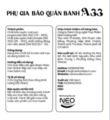 Phụ Gia Bảo Quản Bánh A33