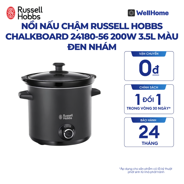  NỒI NẤU CHẬM RUSSELL HOBBS CHALKBOARD 24180-56 200W 3.5L MÀU ĐEN NHÁM 