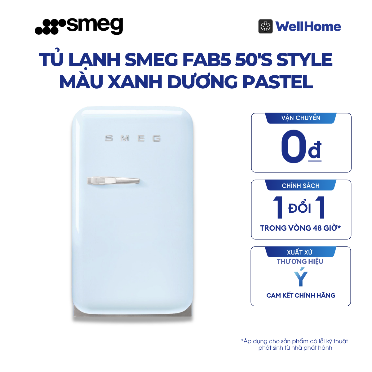  TỦ LẠNH SMEG FAB5 50'S STYLE 
