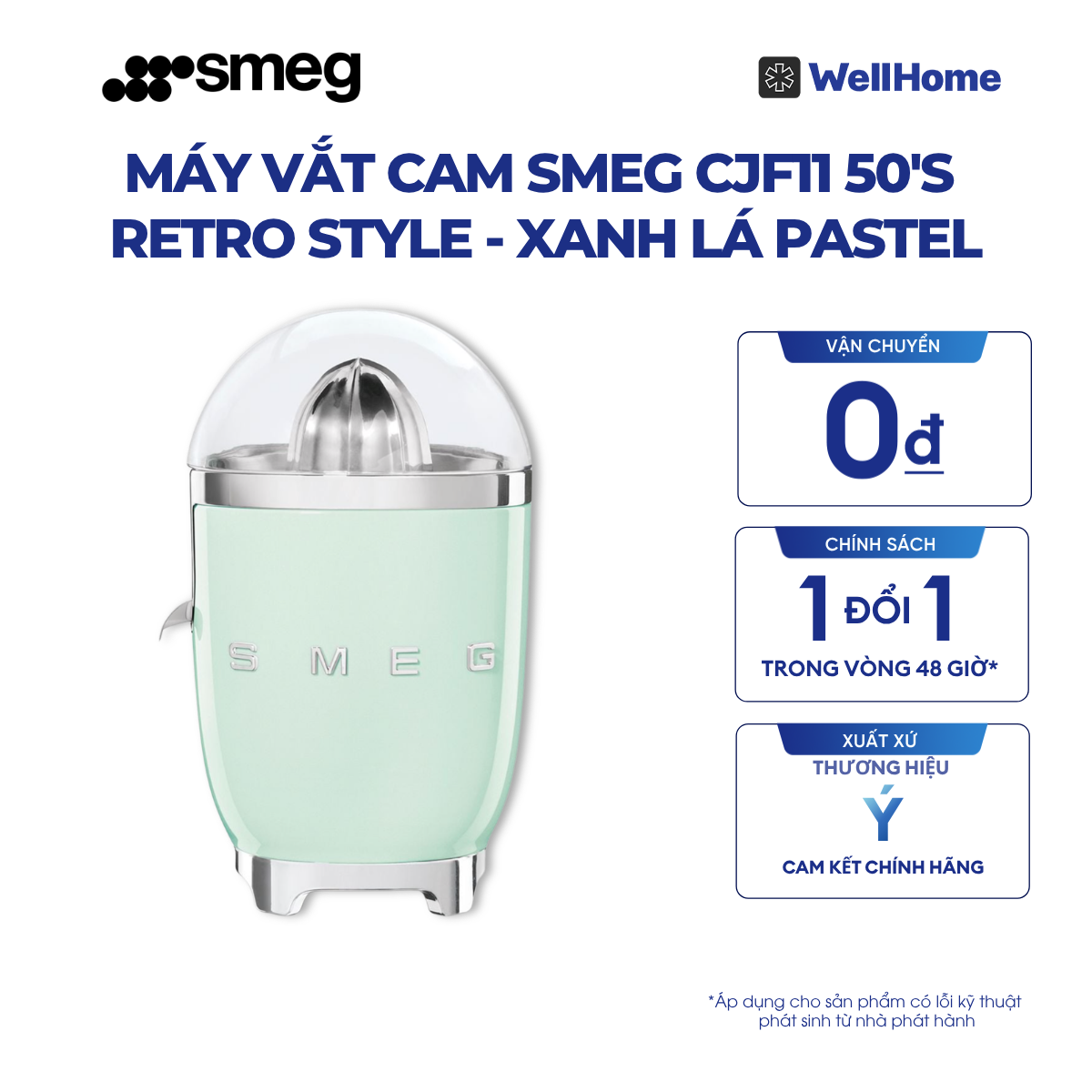  MÁY VẮT CAM SMEG CJF11 50'S RETRO STYLE 