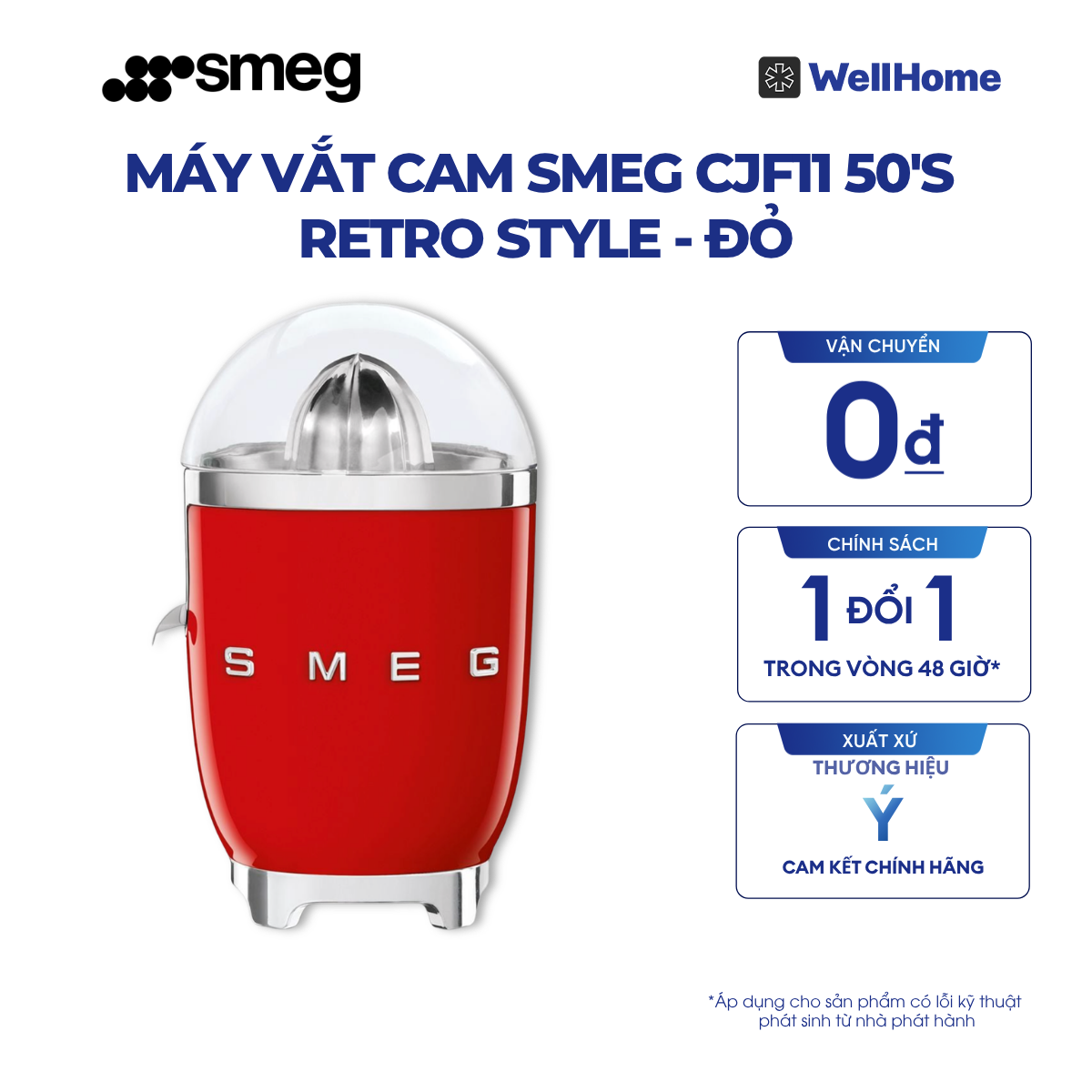  MÁY VẮT CAM SMEG CJF11 50'S RETRO STYLE 