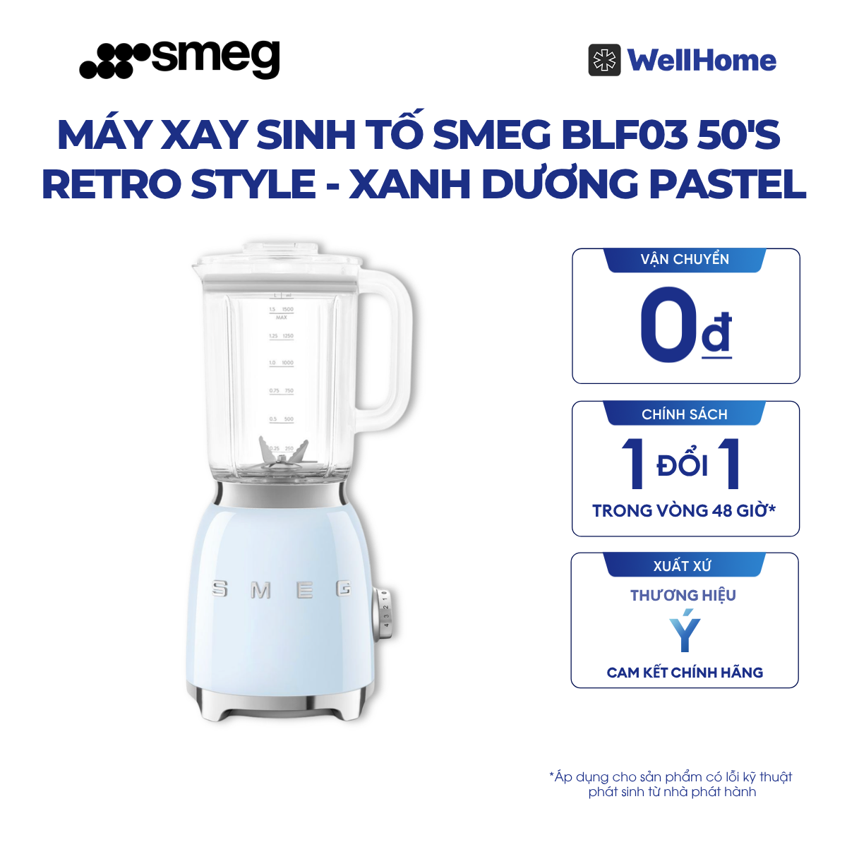  MÁY XAY SINH TỐ SMEG BLF03 50'S RETRO STYLE 