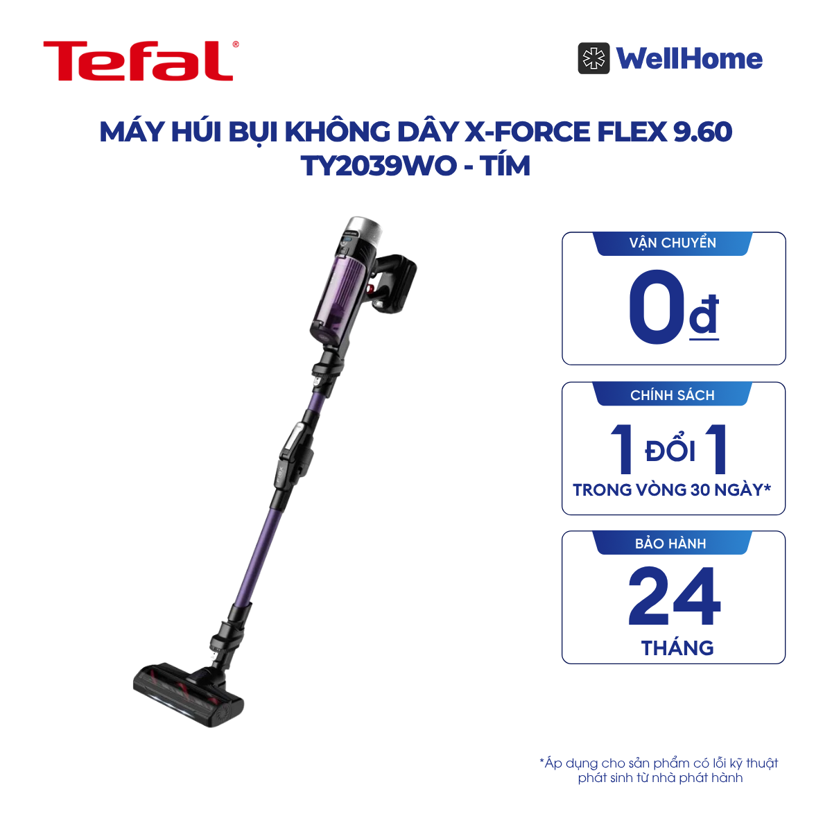 Máy húi bụi không dây X-force Flex 9.60 TY2039WO - Tím 