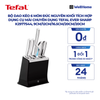  Bộ dao kéo 6 món đúc nguyên khối tích hợp dụng cụ mài chuyên dụng Tefal Ever Sharp K2977S44, 9cm/12cm/16.5cm/20cm/20cm 