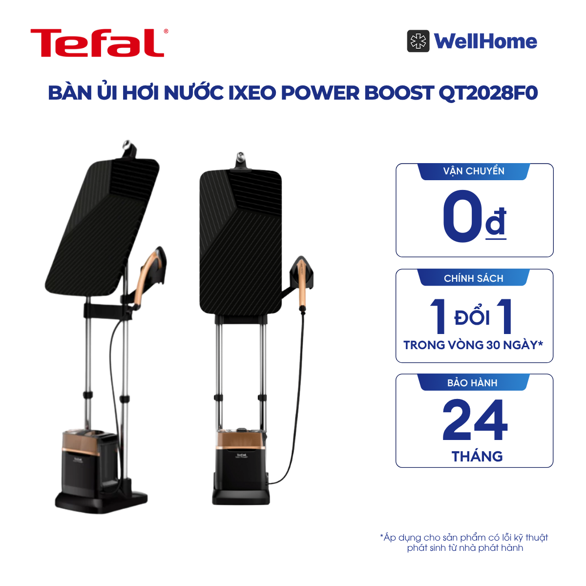  Bàn ủi hơi nước IXEO Power Boost QT2028F0 