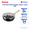  Chảo nồi có nắp đa năng 3 trong 1 - 22cm, đen 
