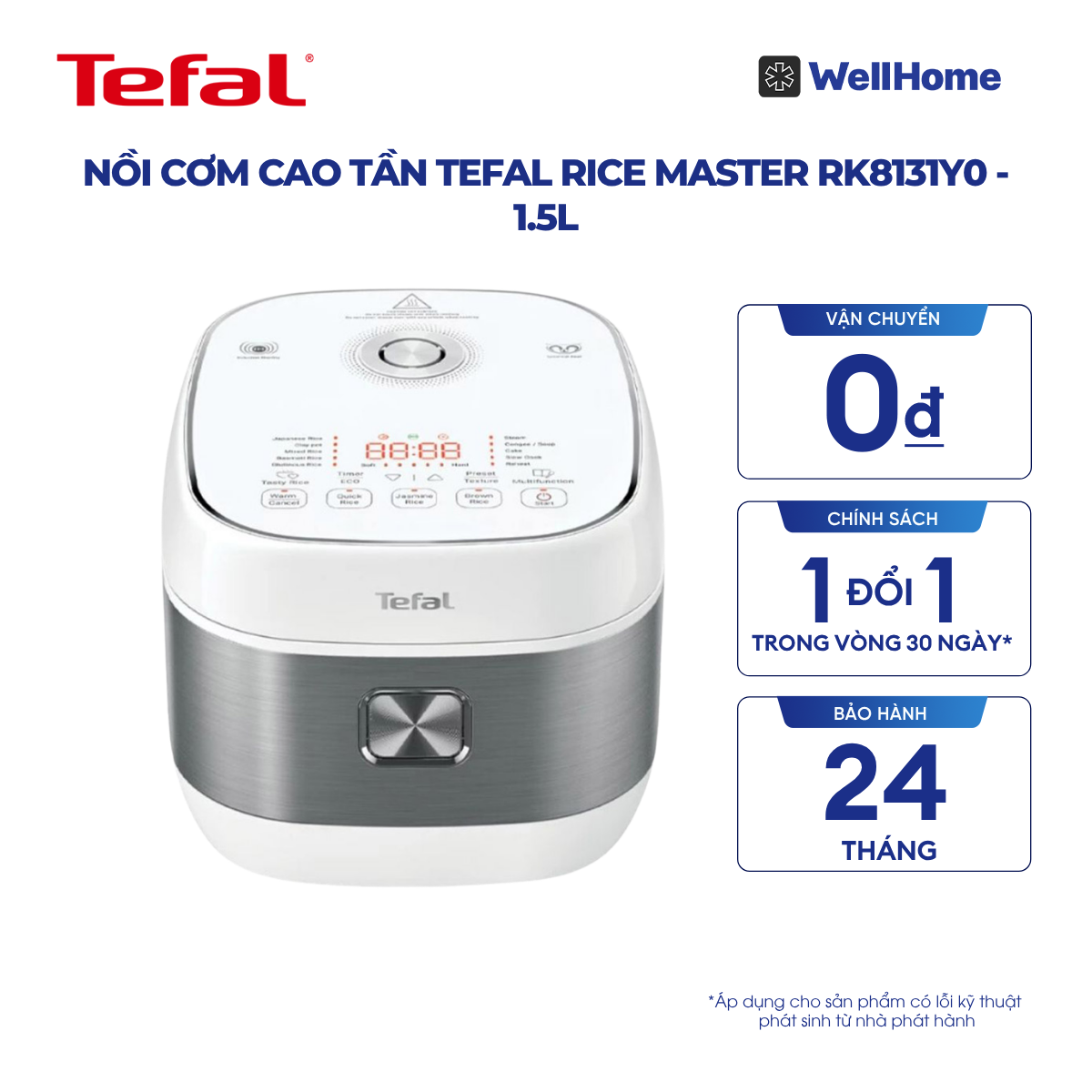  Nồi cơm cao tần Tefal Rice Master RK8131Y0 - 1.5L 