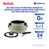  Bộ 3 nồi chảo cán rời Tefal Ingenio So Delicious L825S524, quánh 16cm/ chiên 24cm/ xào 26cm, nắp 16cm, xanh lá 