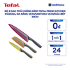  Bộ 3 dao phủ chống dính Tefal Fresh Kitchen K122S324, đa năng 12cm/Santoku 12cm/đầu bếp 20cm 