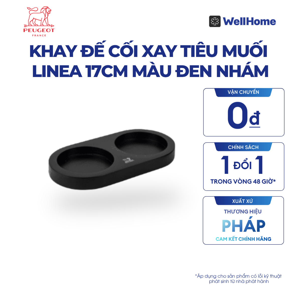 KHAY ĐẾ CỐI XAY TIÊU MUỐI LINEA 17CM 