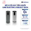  BỘ 2 CỐI XAY TIÊU MUỐI LINE ELECTRIC U'SELECT 15CM - MÀU XÁM CARBON & XÁM NHÔM 