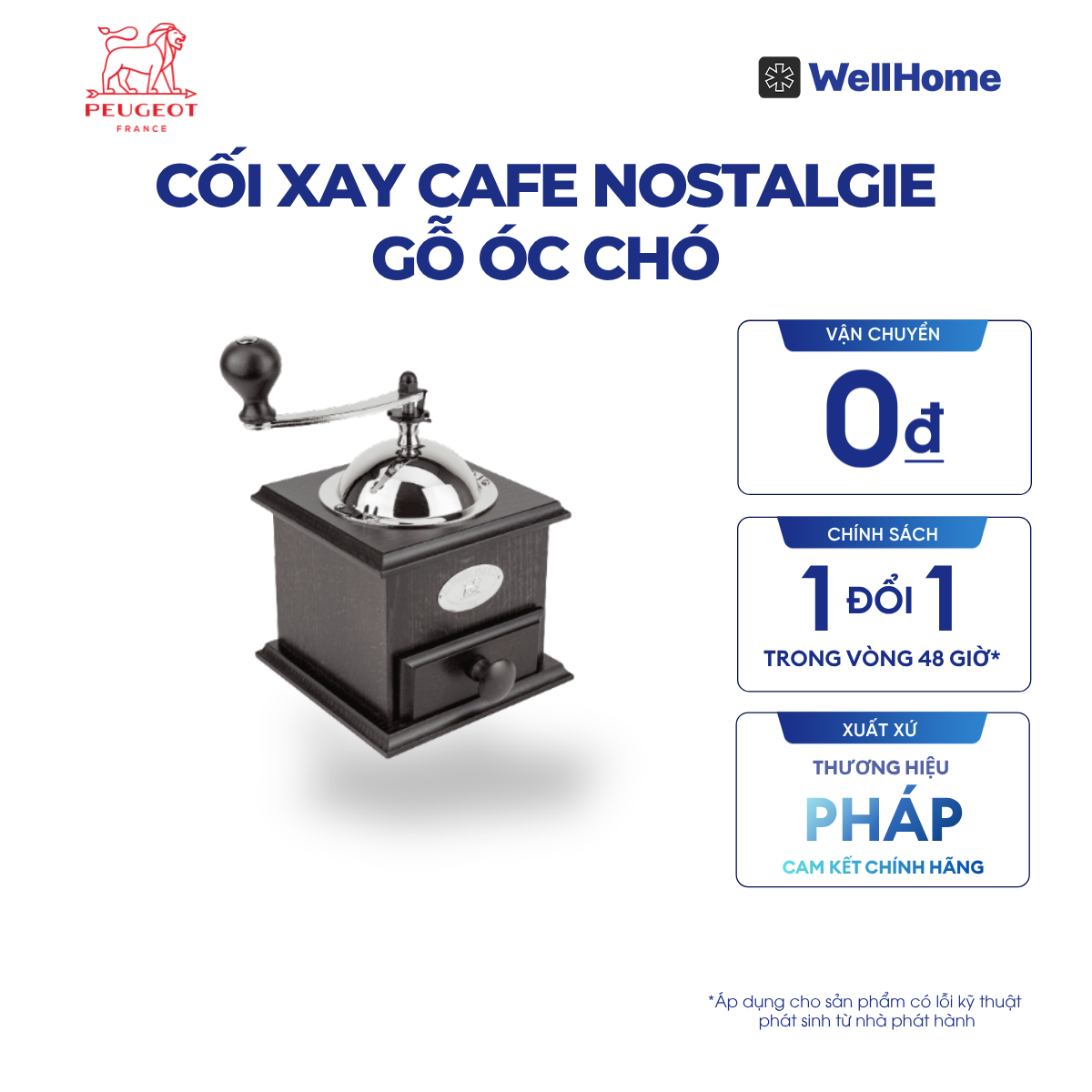  CỐI XAY CAFE NOSTALGIE GỖ ÓC CHÓ 