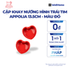  CẶP KHAY NƯỚNG HÌNH TRÁI TIM APPOLIA 13.5CM - MÀU ĐỎ 