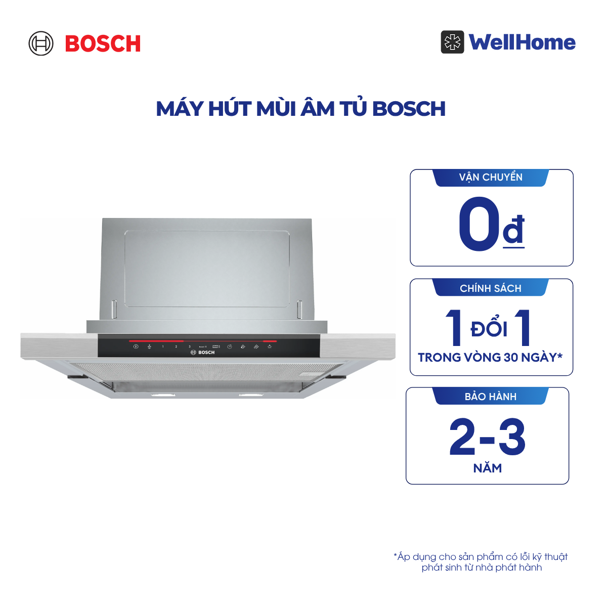 Máy hút mùi âm tủ Bosch DFS067K51- Series 8 (60cm) 