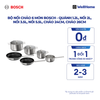  Bộ nồi chảo 6 món Bosch HEZ9SE060 - Quánh 1.2L, Nồi 2L, Nồi 3.5L, Nồi 5.5L, Chảo 24cm, Chảo 26cm 