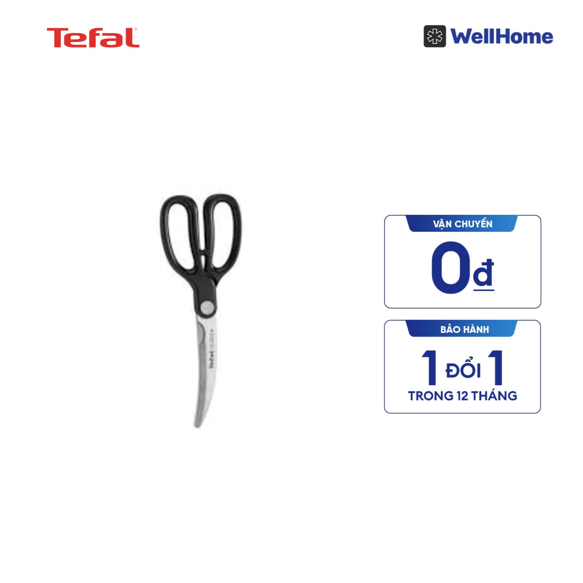  Kéo cắt gà thép Đức Ice Force Tefal K1750724 