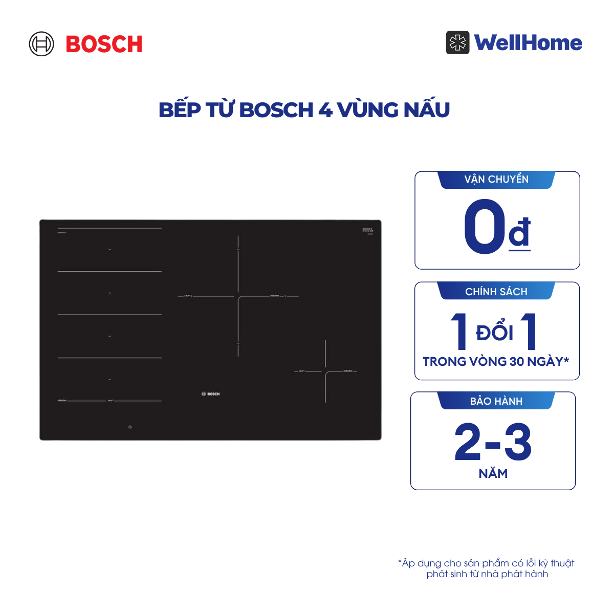  Bếp từ Bosch 4 vùng nấu PXE875DC1E - Series 8 (80cm) 