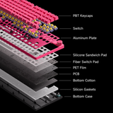  Bàn phím cơ HE MCHOSE Mix87 - Rose Red 