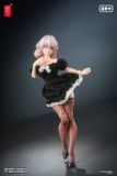  Puff Sleeves One-piece Dress (Black) 