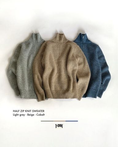  Half Zip Knit Sweater 