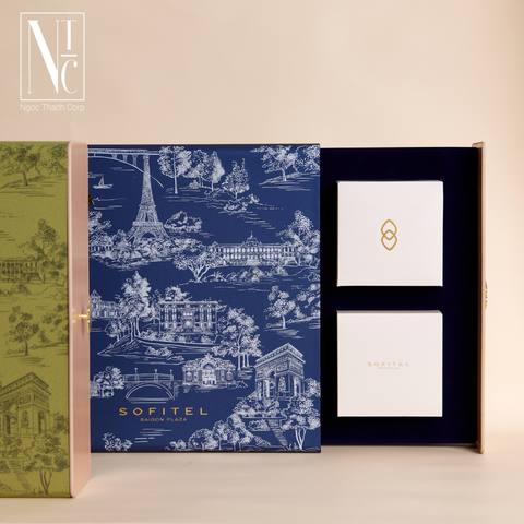  Hộp Bánh Trung Thu MUSEÉ Tone Xanh Dương 